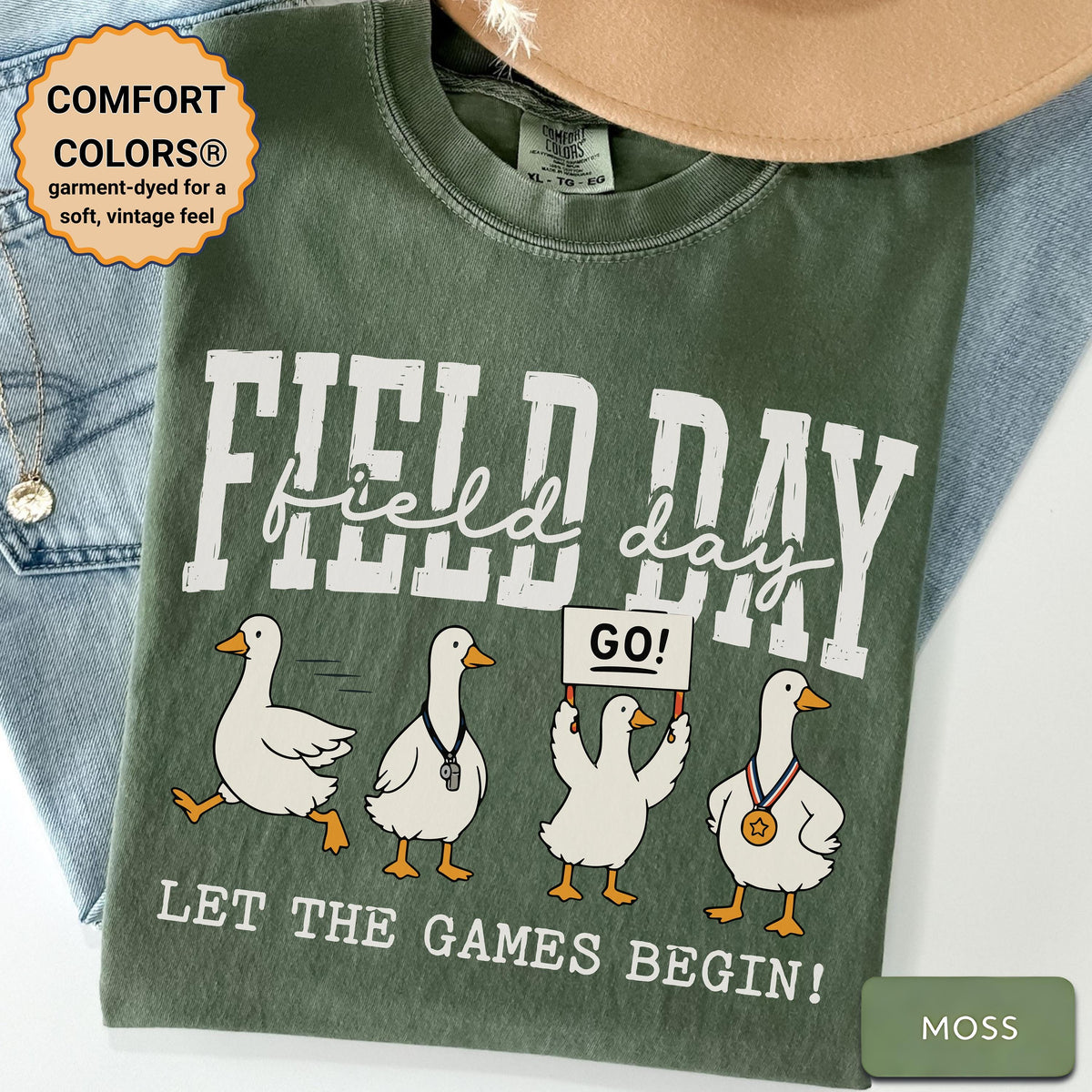 Field Day Goose Teacher Field Day Goose Teacher Tee Comfort Colors Field Day Tee School Sports Day