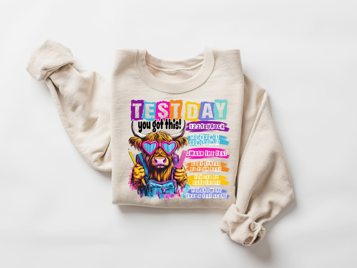 Teacher Testing Cow Teacher State Testing Teacher Life Tee Testing Day Team Sweater Test Day