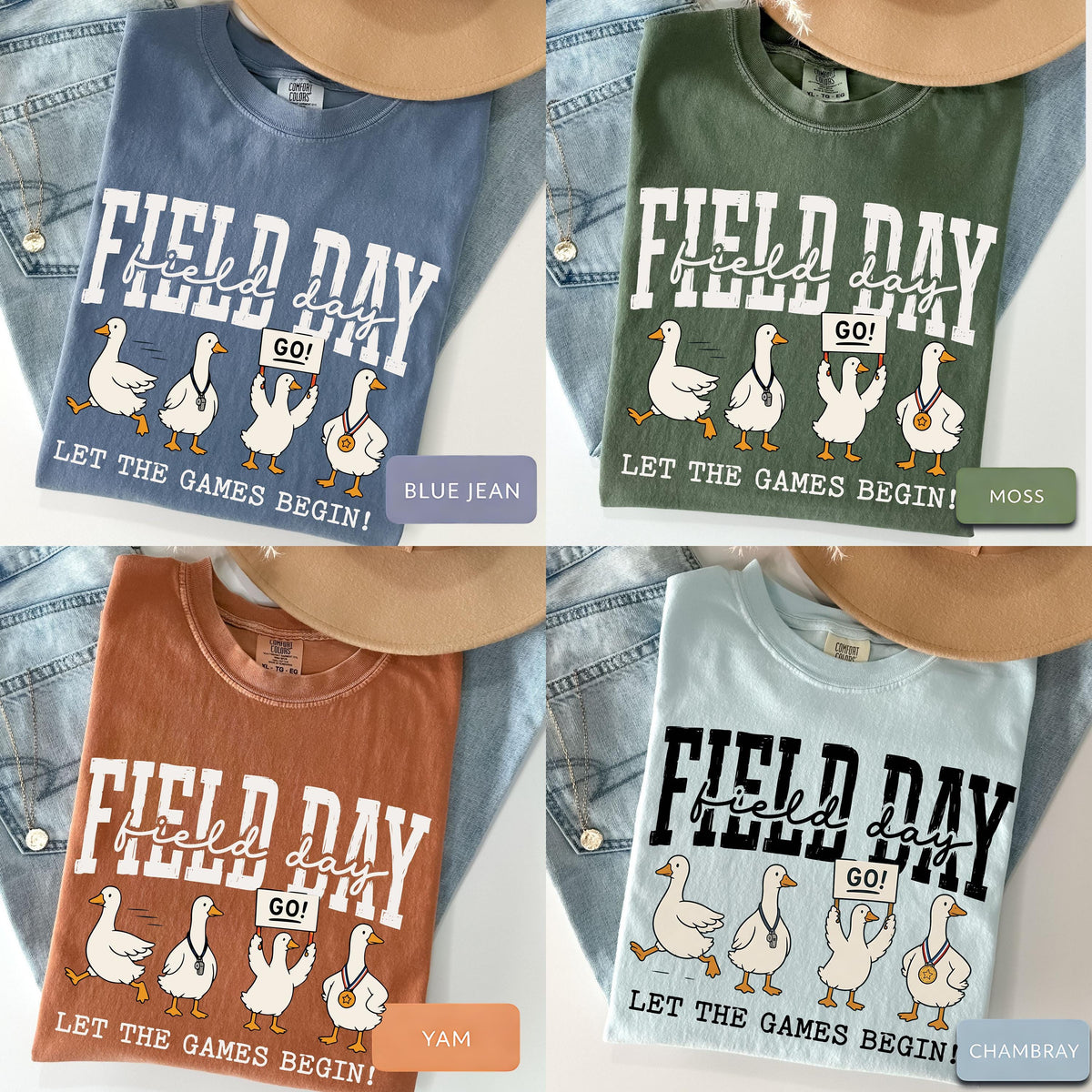 Field Day Goose Teacher Field Day Goose Teacher Tee Comfort Colors Field Day Tee School Sports Day