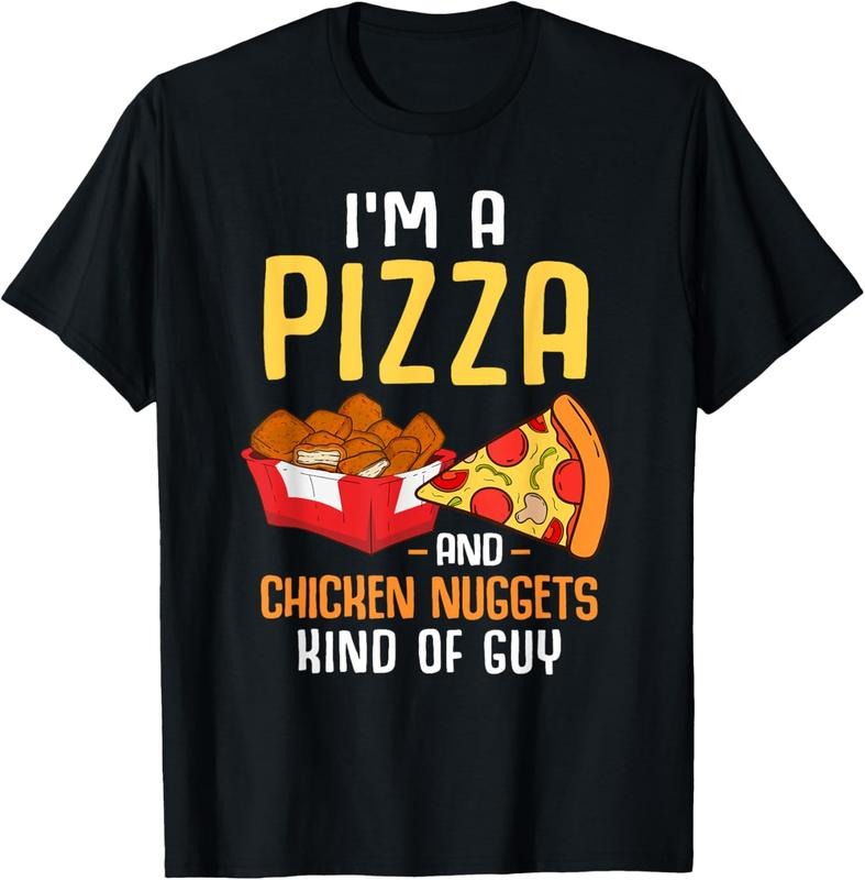 100% Cotton Fast Food Pizza Lover Foodie Men Boys Funny Chicken Nuggets T-Shirt Hoodie, Sweatshirt | Teenookco.com