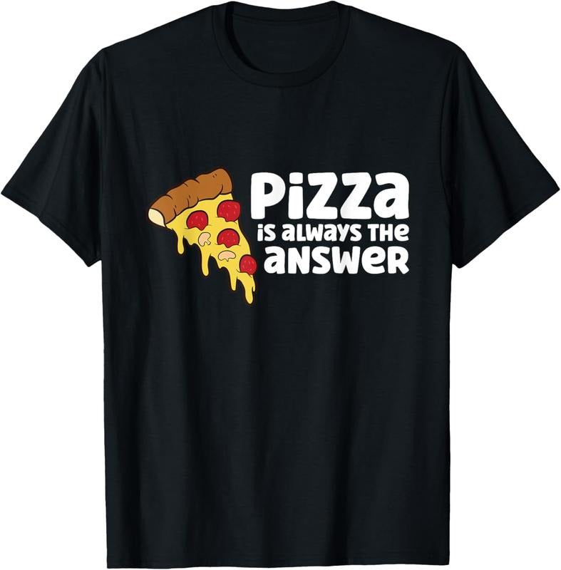 100% Cotton Funny Pizza Lover Pizza Is Always The Answer T-Shirt Hoodie, Sweatshirt | Teenookco.com