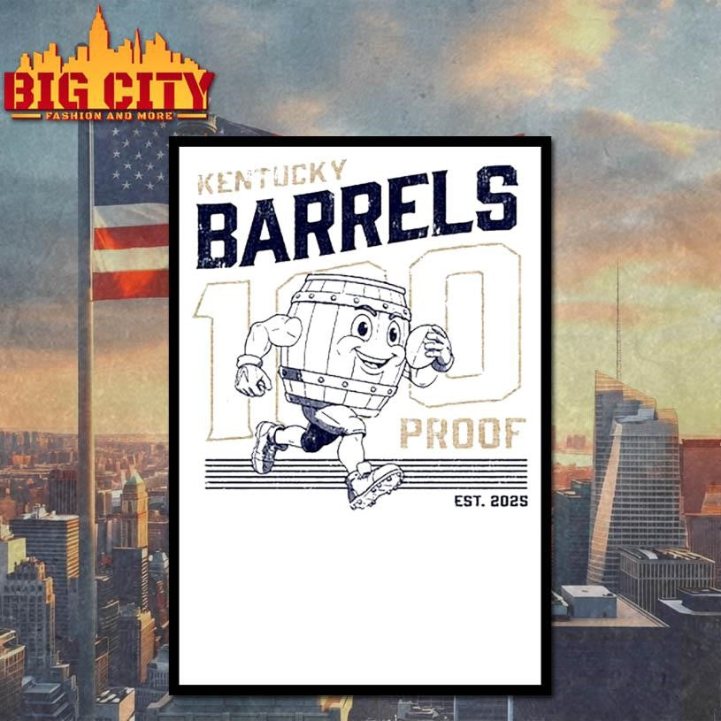100 Proof Retro Mascot Kentucky Barrels Shirt Unisex