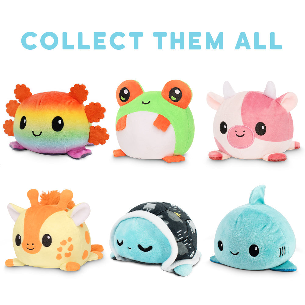 TeeTurtle Reversible Axolotl Plushie (Pink + Aqua Worried) Unisex