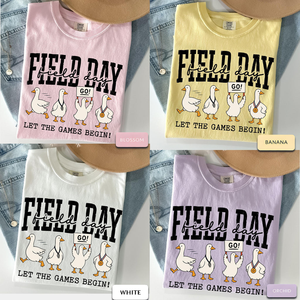 Field Day Goose Teacher Field Day Goose Teacher Tee Comfort Colors Field Day Tee School Sports Day