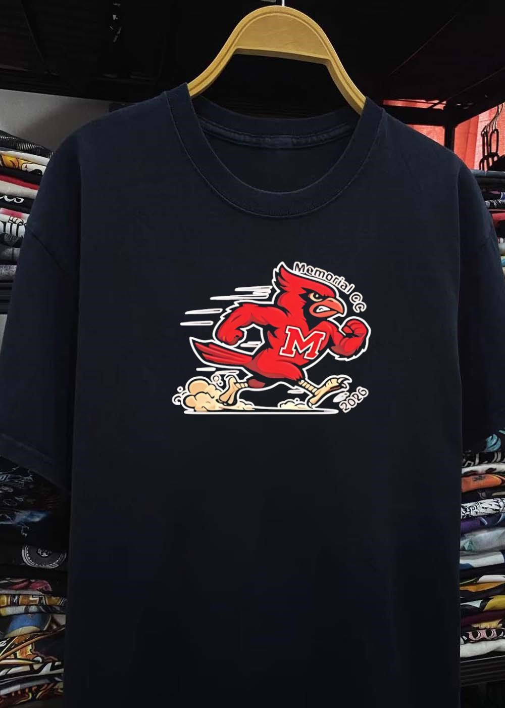 2026 Memorial CC Running Cardinal Mascot shirt