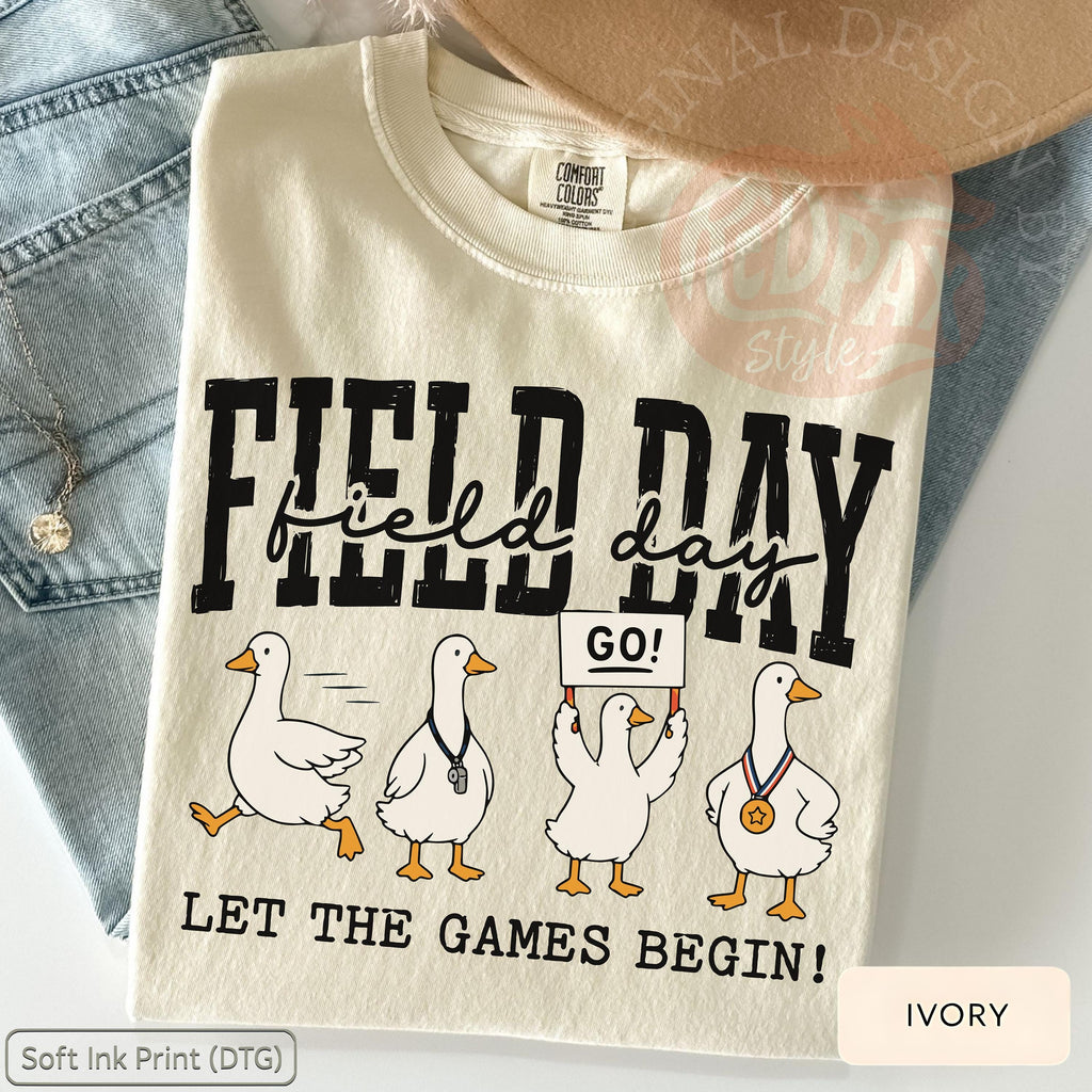 Field Day Goose Teacher Field Day Goose Teacher Tee Comfort Colors Field Day Tee School Sports Day