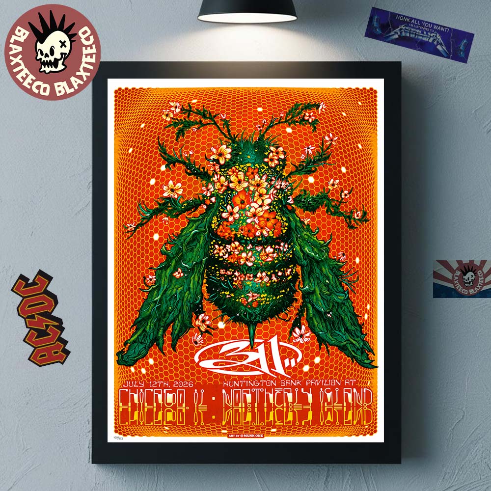 311 Chicago Illinois 2026 Gig Poster For Huntington Bank Pavilion At Northealy Island On July 12 2026 Home Decor Poster Canvas