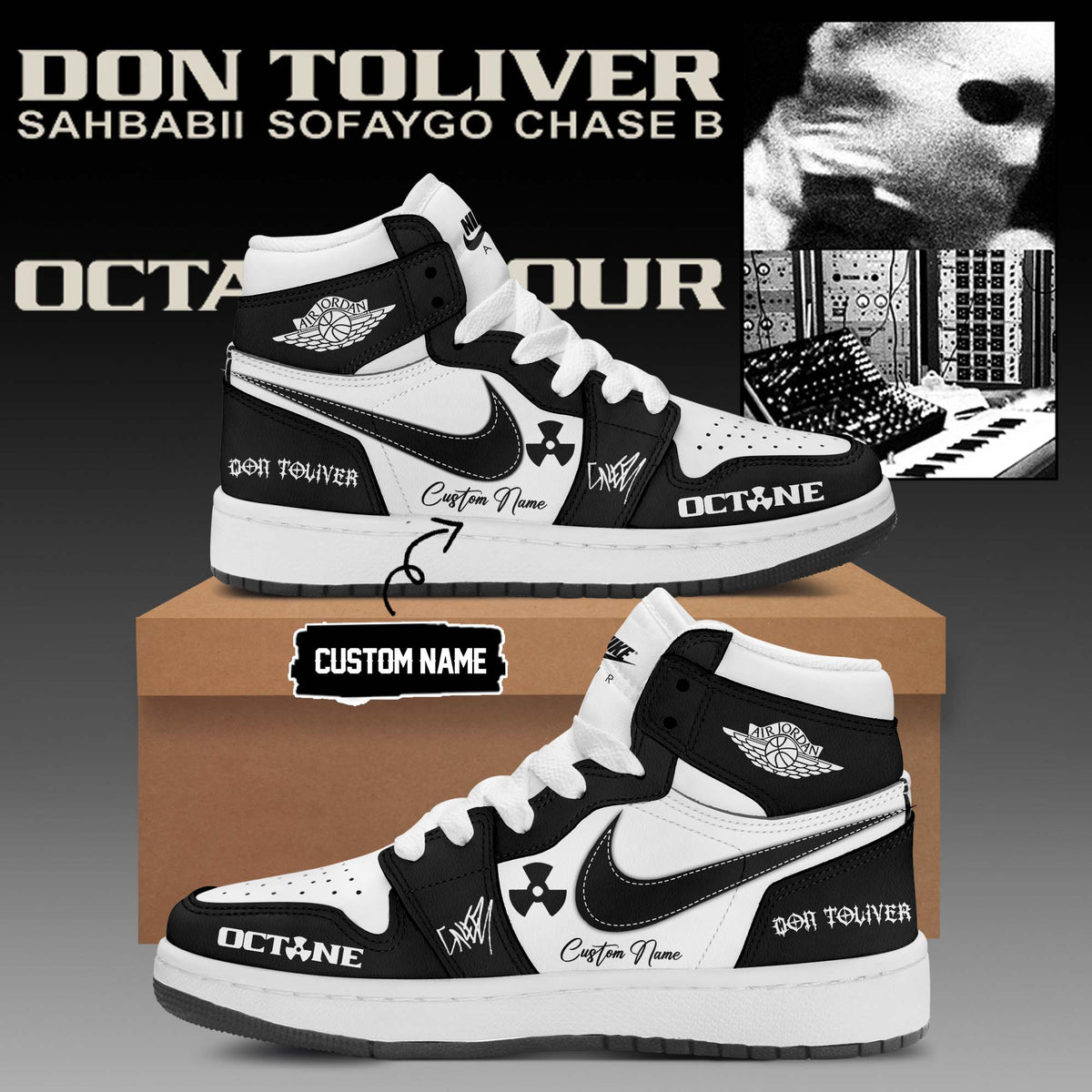 Don Toliver Octane Tour signed AJ1 Shoes v1