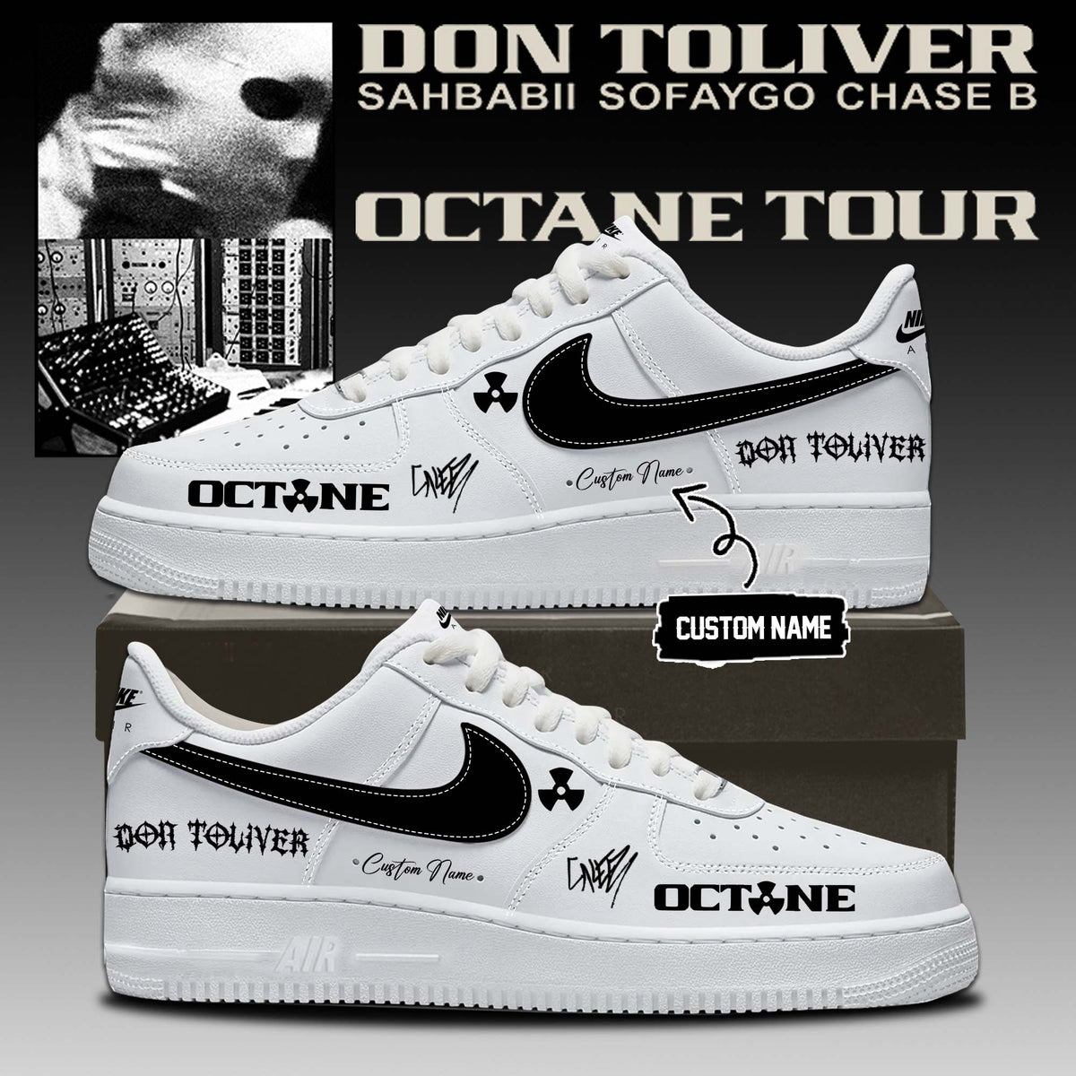 Don Toliver Octane Tour signed AF1 Shoes v2