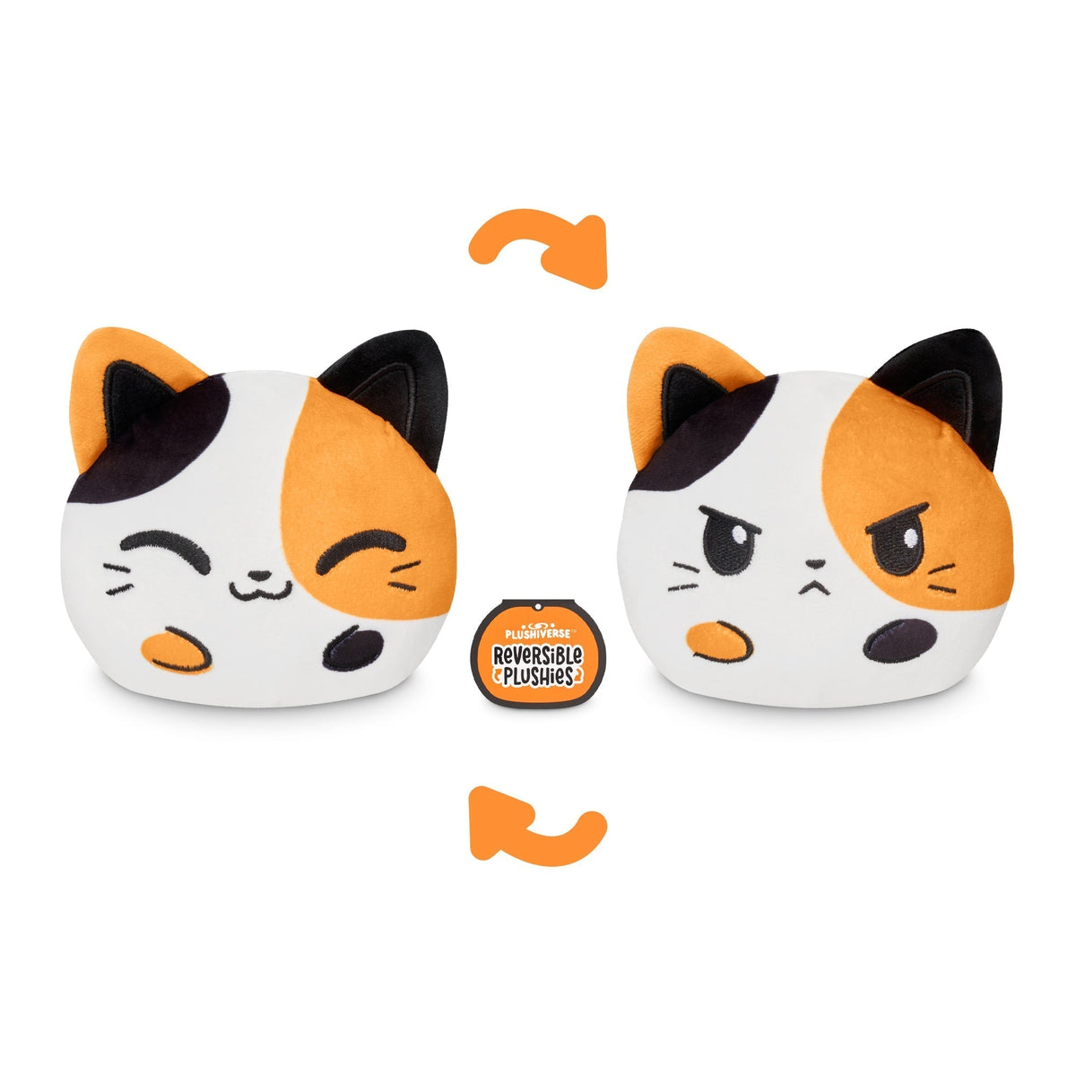Plushiverse Cuddly Calico Cat 4" Reversible Plushie Unisex