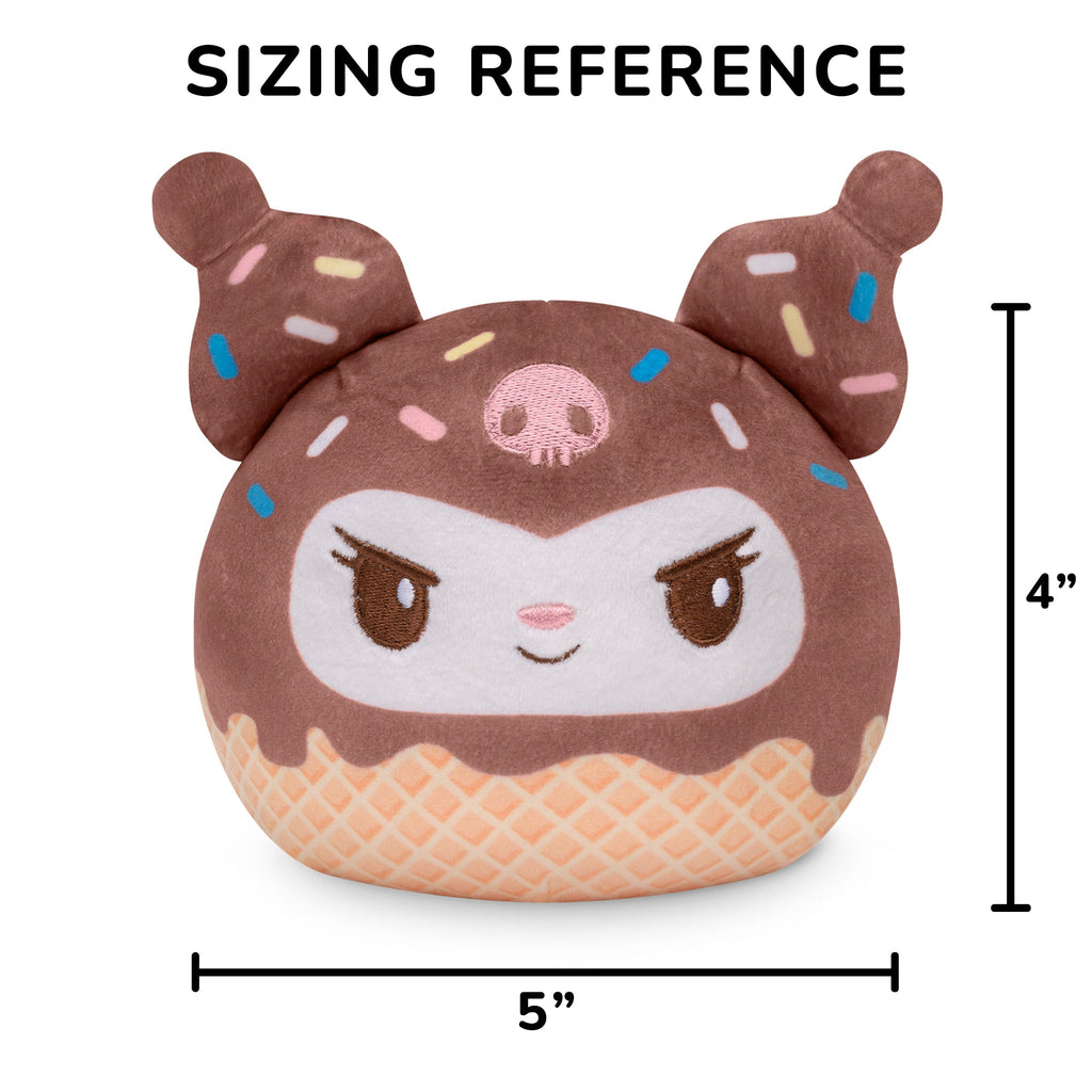 Kuromi Ice Cream Cone 4” Reversible Plushie Unisex