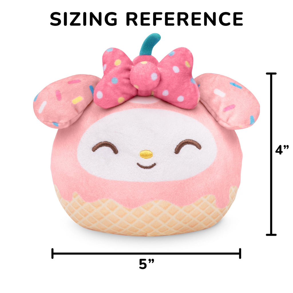 My Melody Ice Cream Cone 4” Reversible Plushie Unisex