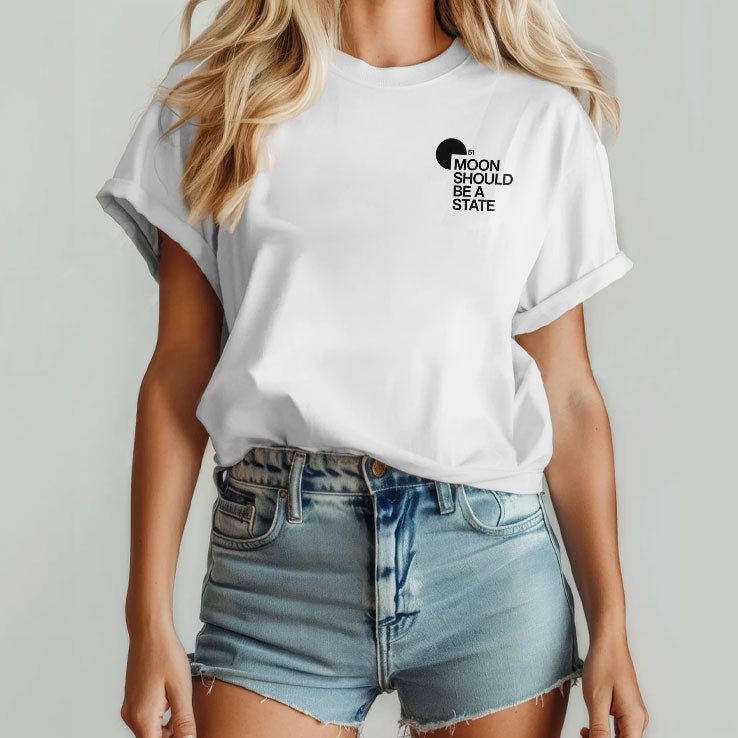 51 The Moon Should Be A State American Flag T Shirt