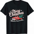 Merry Christmas Vintage Red Truck Holiday Adventure T-Shirt