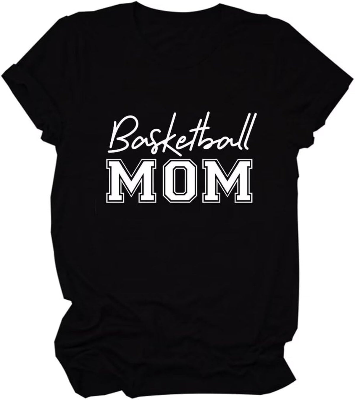 Basketball Mom Shirts for Women Trendy Sports Mama Graphic Tees Short Sleeve T Shirt Tops Basketball Season T-Shirt