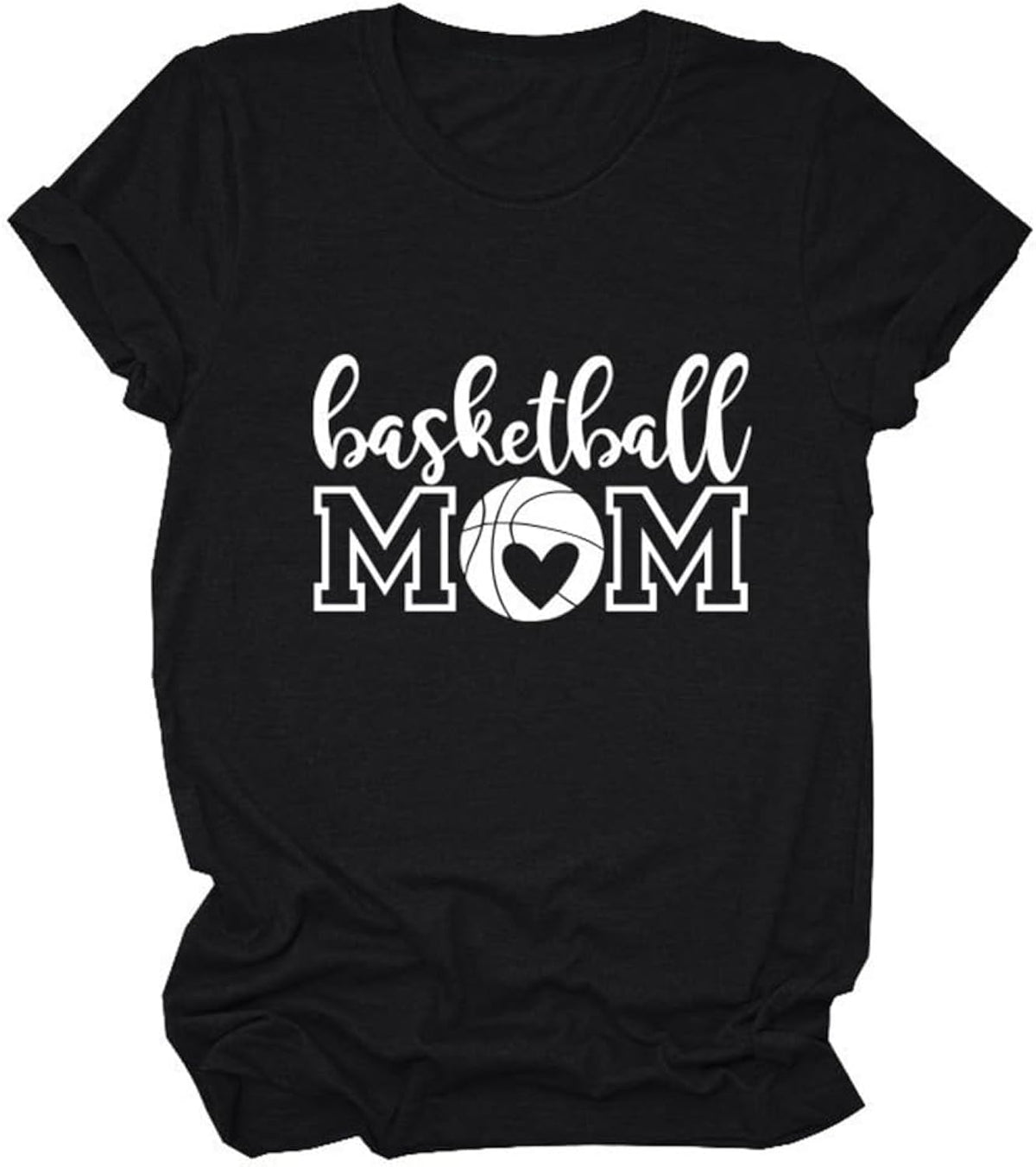 Basketball Mom Shirt Game Day Basketball T-Shirt Women Short Sleeve Basketball Graphic Tee Tops Basketball Mama Gift