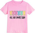Girls Easter Shirts Kids Bunny Peace Love Peeps Tees Toddler Short Sleeve Tops Happy Easter Day Outfit 2-10T
