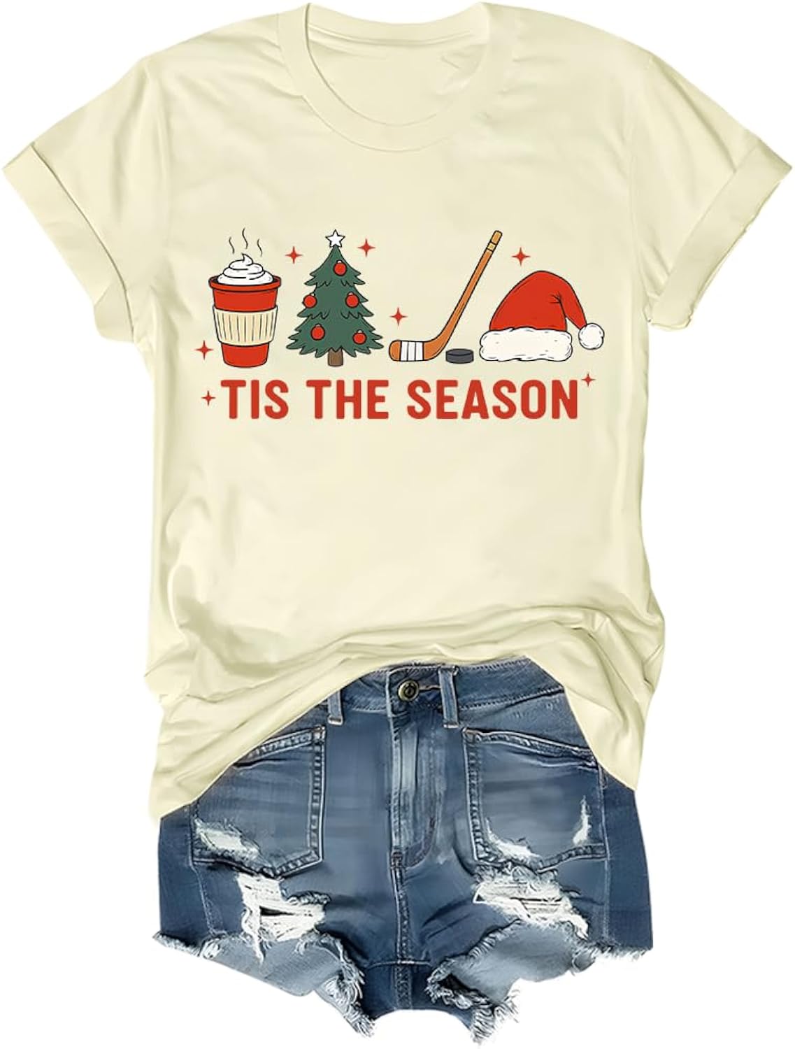 Tis The Season Hockey Christmas Shirt Tis The Season Hockey T-Shirt Christmas Style Tees Unisex