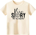Kids Easter Shirt Toddler Boys Girls Short Sleeve Cross Christian Letters Bunny Print Jesus Top