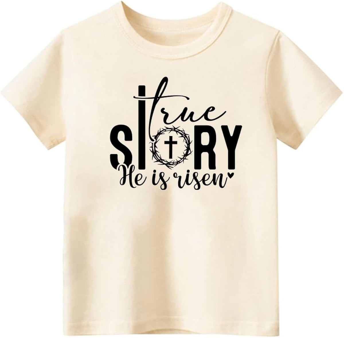 Kids Easter Shirt Toddler Boys Girls Short Sleeve Cross Christian Letters Bunny Print Jesus Top