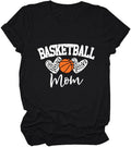 Basketball Mom T-Shirt Basketball Season Shirt Women Short Sleeve Casual Tops Funny Basketball Mama Tee