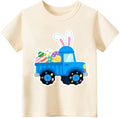 Boys Easter Shirt – Toddler Girls Boys Easter Shirts Egg Hunt Tee Bunny Digger Tractor Kids Outfit 2T-8T