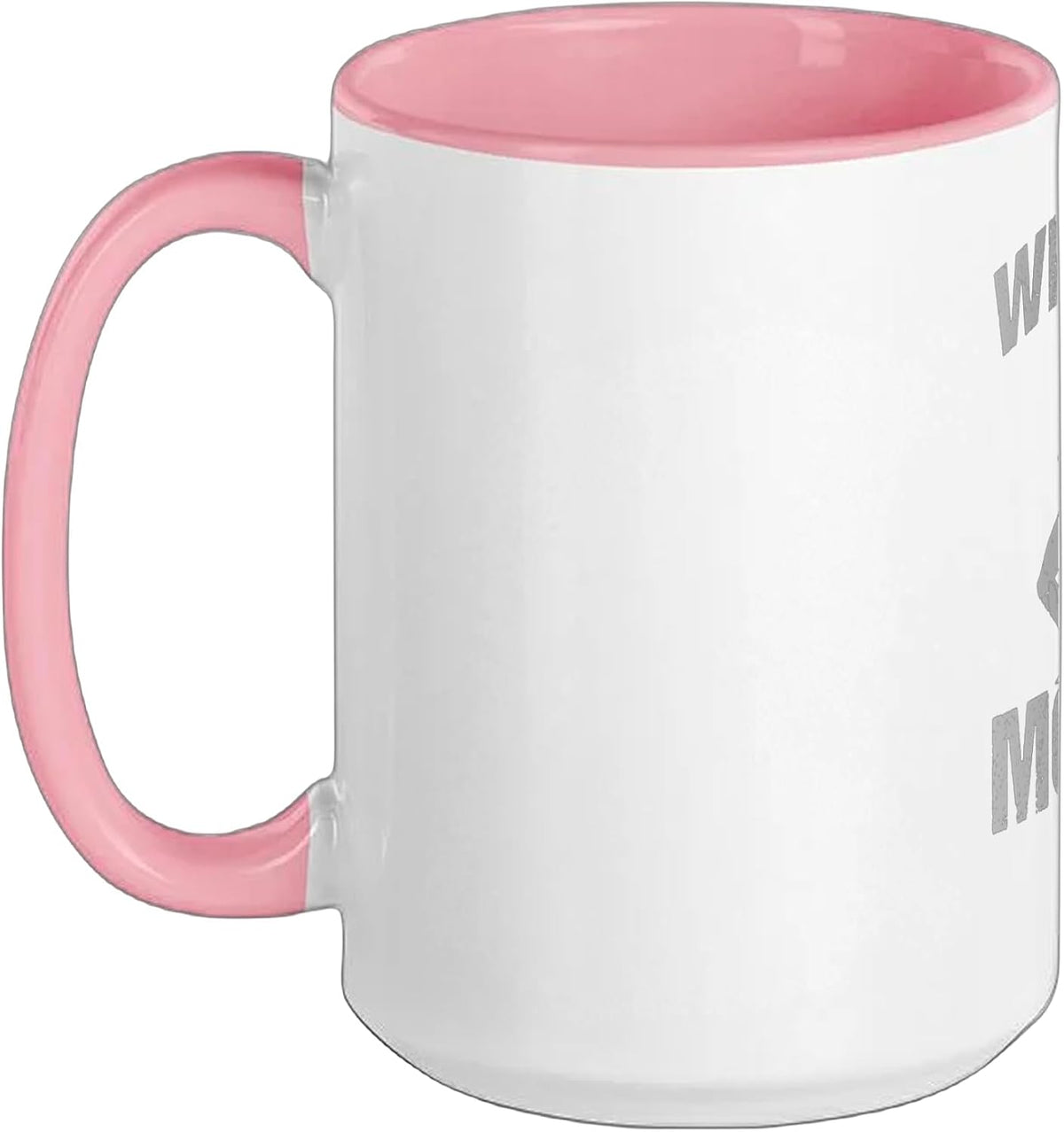 Wrestling Mom Life Shirt – Game Day Sports Mom Tee Ceramic Mug, Pink/White, 15oz