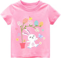 Easter Day Gift Shirts for Toddler Boy Baby Girl Tractor Loving Bunny Egg Gnomes Short Sleeve Tshirt Infant Kids Tee Tops