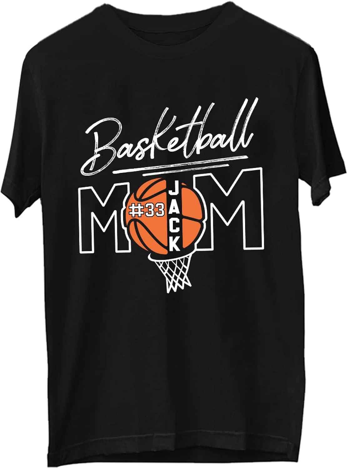 Personalized Basketball Mom Shirt Custom Player's Name and Number Shirt Basketball Lover Gift for Women Mommy Mama on Mothers Day