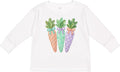 Pastel Carrots with Bows Easter Toddler Long Sleeve Unisex