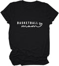 Basketball Mom T-Shirt Women Crewneck Sport Mama Shirt Basketball Game Day Short Sleeve Basketball Lovers Tee Tops