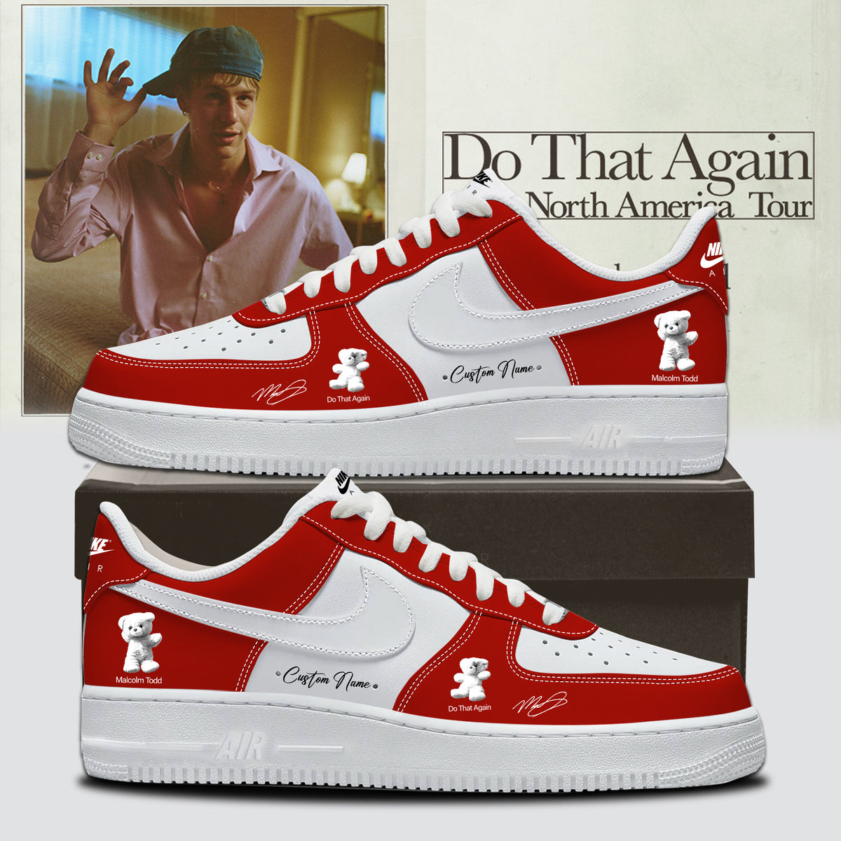 Malcolm Todd Do That Again Tour 2026 Custom AF1 Shoes v1