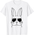 Bunny Face With Vintage Sunglasses Happy Easter Day For Boys Unisex