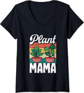 Women's Gardening Lover Mom Gardener Mother Funny Plant Mama V-Neck T-Shirt