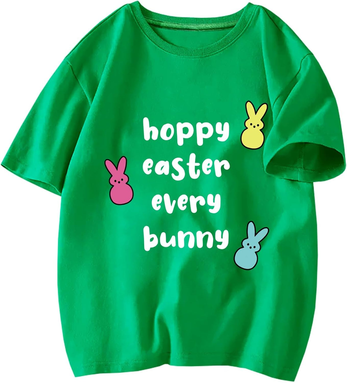 Toddler Easter Shirt Boys Girls Bunny Eggs-cavator Truck Graphic Kids Short Sleeve Cotton Easter Tee Tops 2-7 Years
