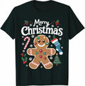 Merry Christmas with Festive Gingerbread Pajamas T-Shirt