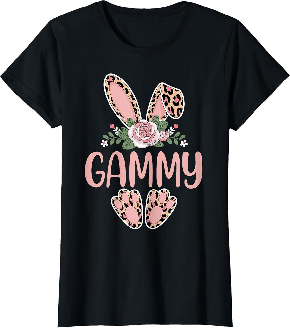 Gammy Cute Leopard Bunny Ears Floral Easter Unisex