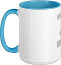 Wrestling Mom Life Shirt – Game Day Sports Mom Tee Ceramic Mug, Blue/White, 15oz