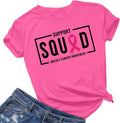 Cancer Shirts for Women Pink Ribbon Breast Cancer Awareness T-Shirt Inspirational Short Sleeve Top Breast Cancer Warrior Tee