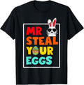 Retro Mr Steal Your Eggs Easter Bunny Egg Hunting Easter Day Unisex