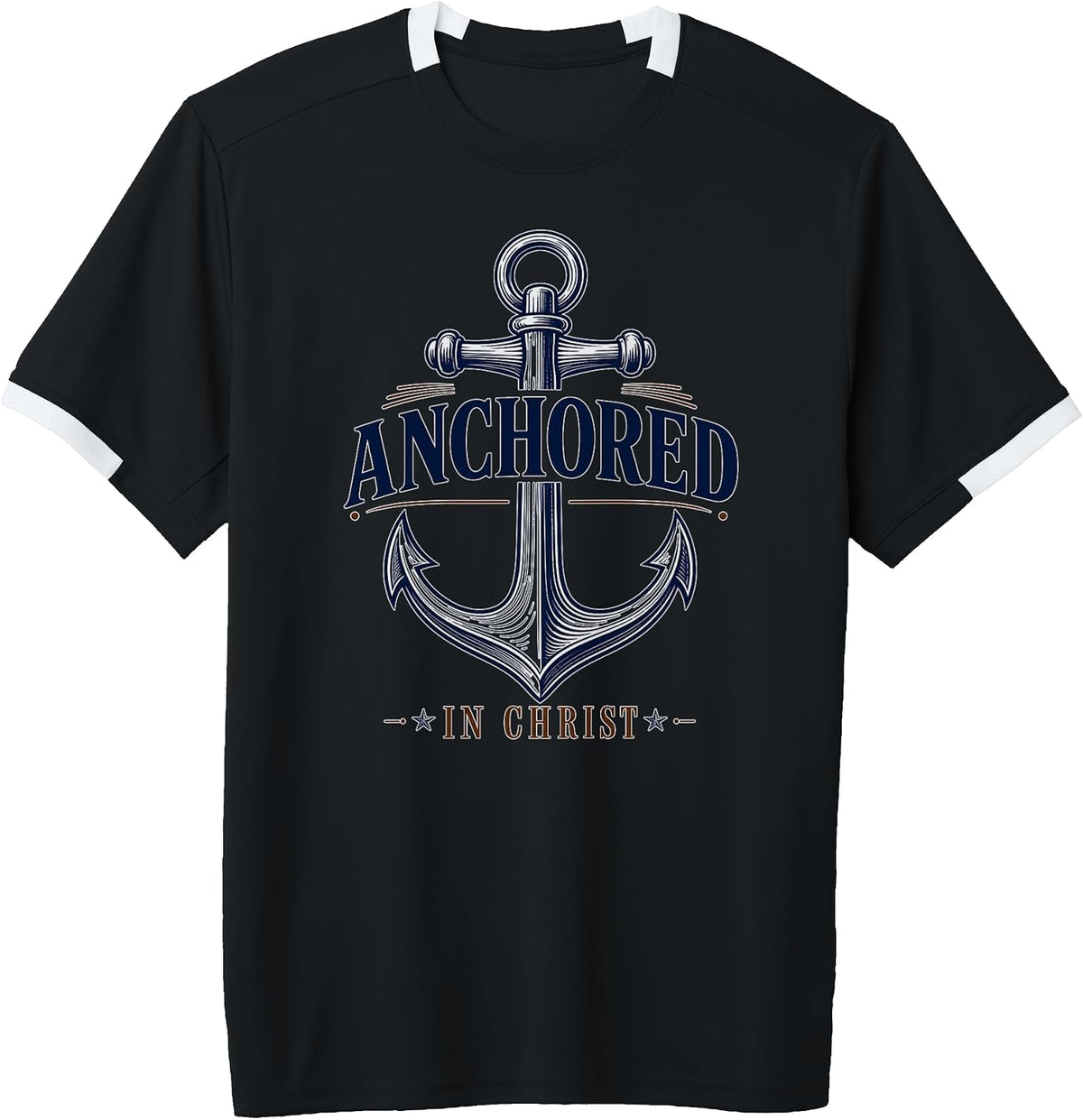 Anchored in Christ Christian Faith Retro Anchor Bible Verse Adult & Youth Soccer Jersey