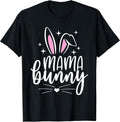Mama Bunny Shirt Mom Womens Pregnancy Matching Family Easter Unisex
