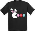 Easter Shirt for Family Bunny Eating Eggs Tee Retro Game Arcade Egg Hunt Outfit Unisex Tshirt