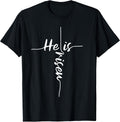 He is Risen Easter Day Jesus Cross Religious Christian Bible Small Unisex