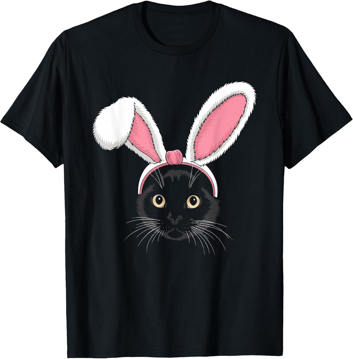 Black Cat with Bunny Ears Cute Easter Girls Kids Cat Lovers Unisex
