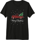 Merry Christmas Christmas Truck Plaid Truck Christmas Men Premium Tri-Blend T-Shirt