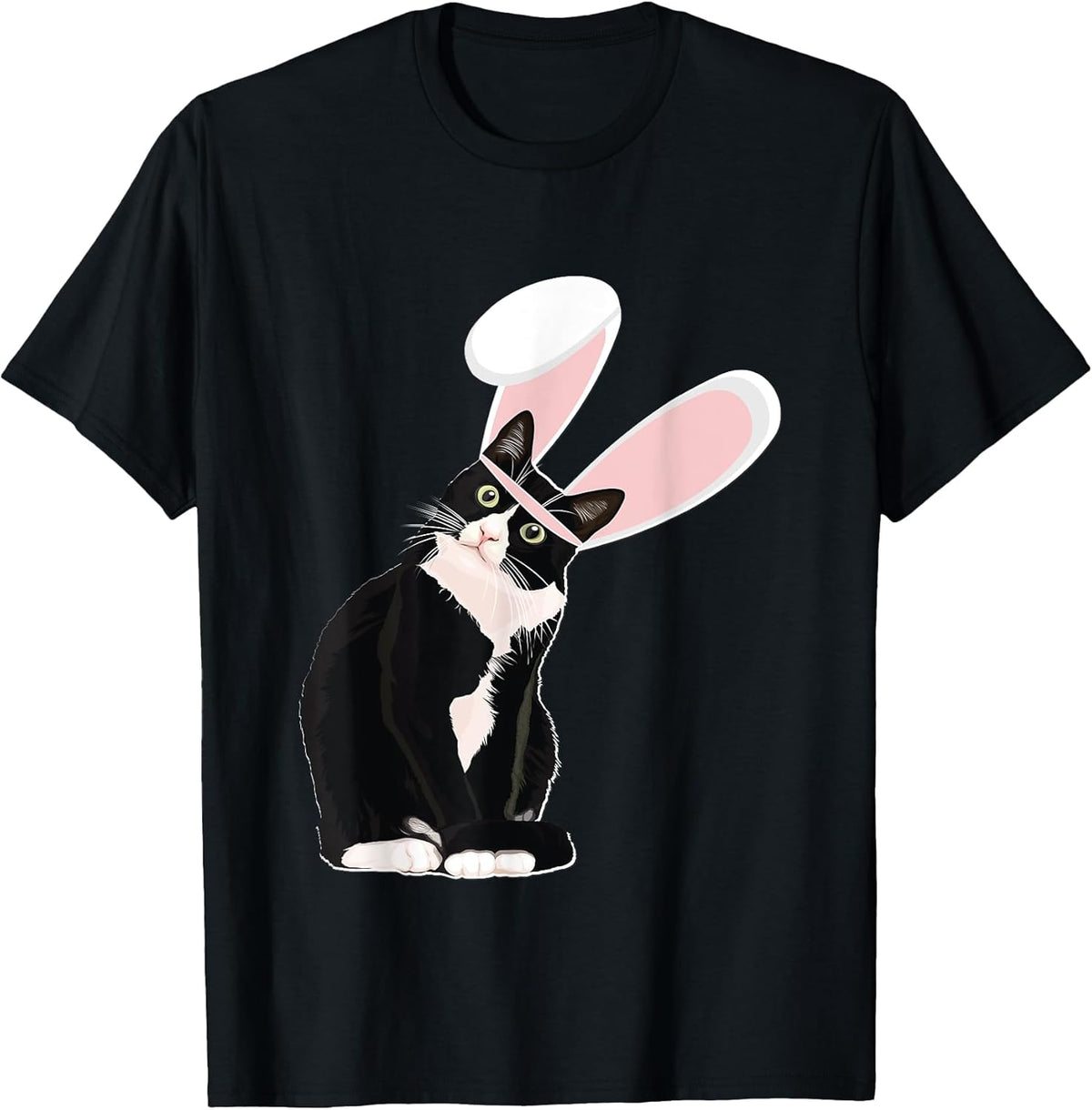 Tuxedo Cat Shirt Easter Bunny with Ears Pajamas Women Men Unisex