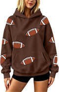 Football Sweatshirts for Women Cute Football Graphic Pullover Hoodies Funday Sweatshirt Game Day Weekend Tops