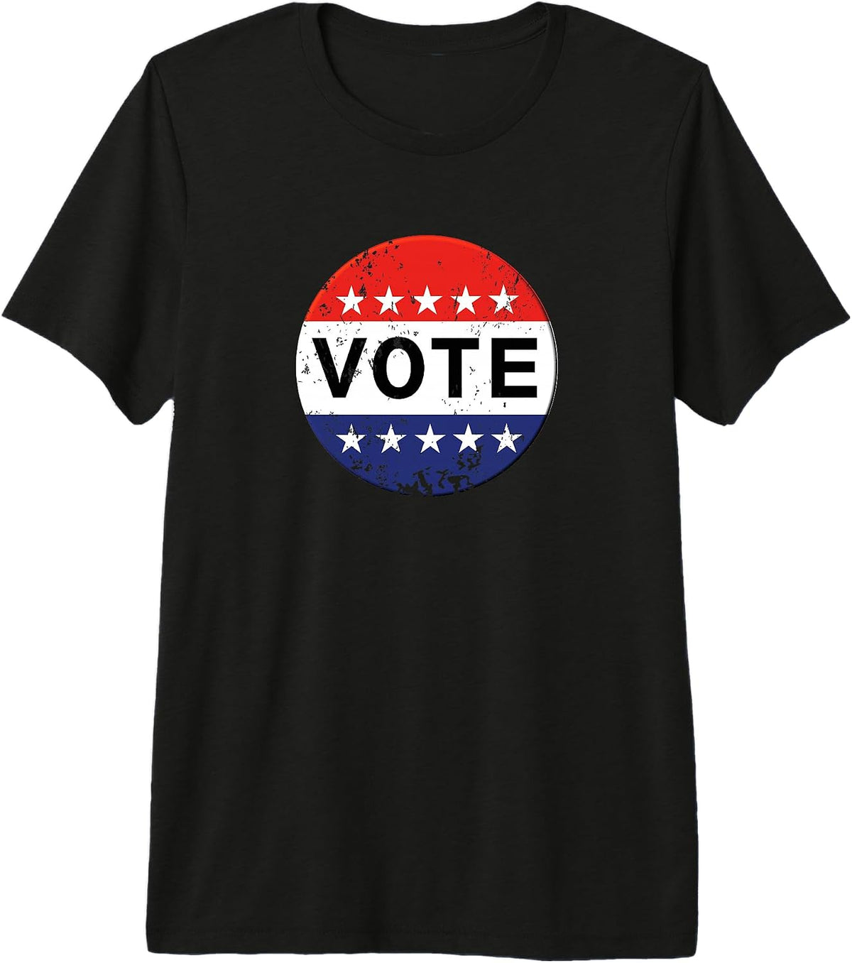 Patriotic USA Elections Campaign Retro Vintage Vote Button Premium Tri-Blend T-Shirt