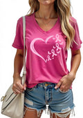 Breast Cancer Awareness Shirts for Women Pink Cancer Survivor Tee Tops